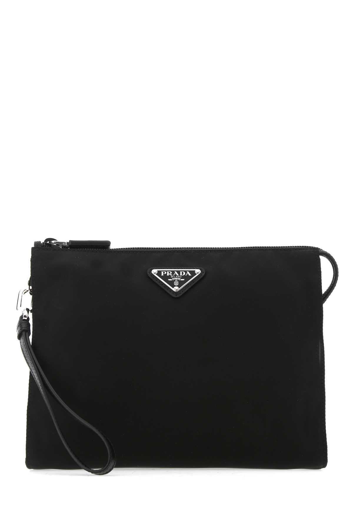Prada プラダブラックreナイロンクラッチ - Image 2