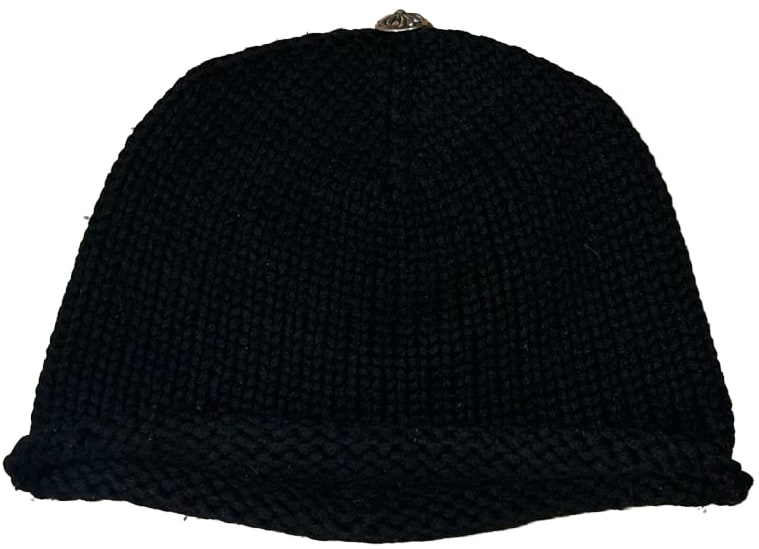 CHROME HEARTS 'LEATHER CROSS PATCH' KNIT BEANIE