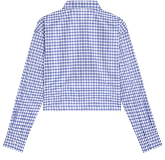 CELINE Cropped shirt in vichy cotton - Image 2