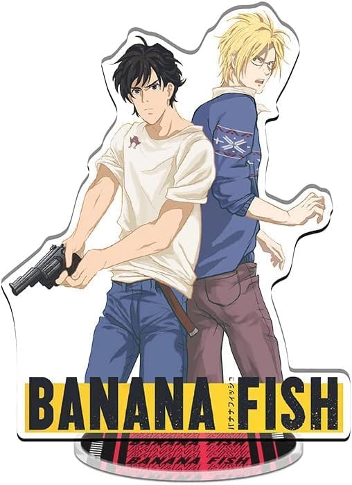 BANANA FISH Ash Links Acrylic Stand, Anime Character with Stand, Clear Acrylic Cosplay, Decoration (M,A5)