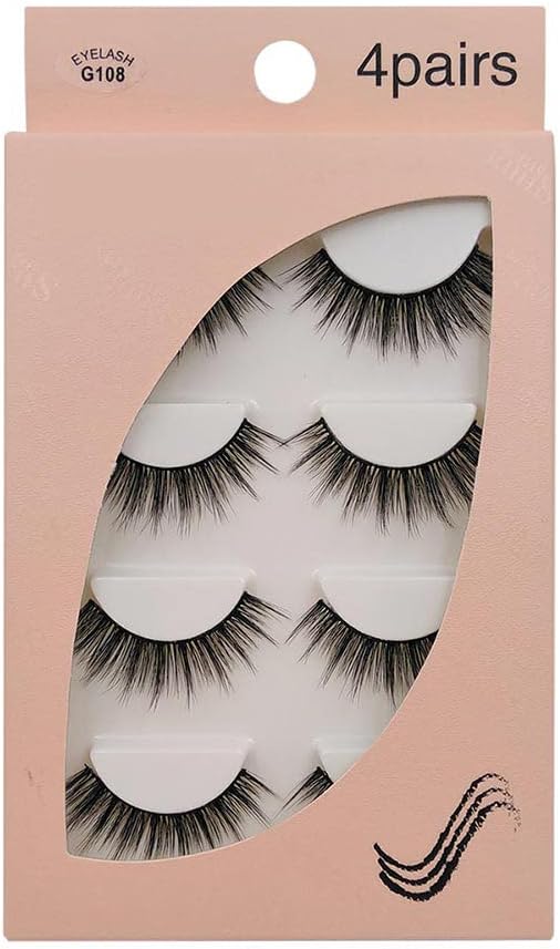 Matsudaya (G108) 4 Pairs G1 Series Eyelashes Ultra Dense Recitals Stage Use Everyday Makeup Natural Cute Long Eyelashes Extensions Luxury Fake Eyelashes