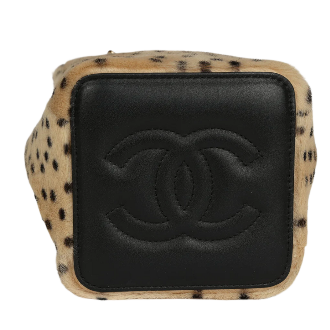 CHANEL 26A METIERS D'ART 'CHEETAH HAIR' BUCKET BAG