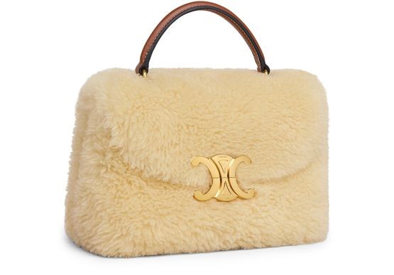 CELINE teen Nino bag in shearling and calfskin - Image 2
