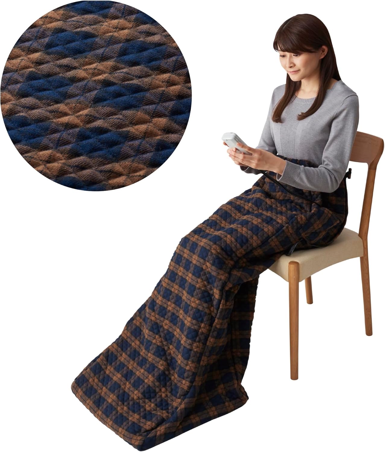 Sugiyama SSW22AH21 (BR) with Timer to Prevent Disconnect Forgets, Made in Japan, Washable Electric Foot Warmer, Hot Leg Heater