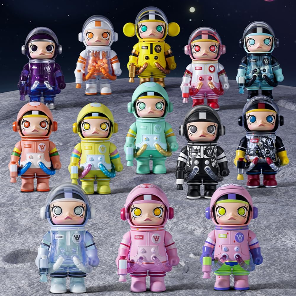 POPMART MEGA SPACE MOLLY 100% Series (Piece) Popmart Plush Toy Blind Box Figure, Plastic Model, Premium Toy, PVC, Soft Vinyl, Original Characters, Birthday Gift