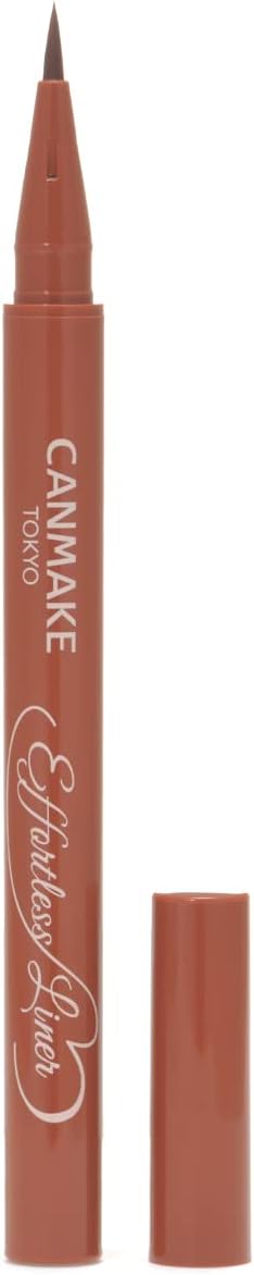 Canmake Effortless Liner 01 Fringe Terracotta 0.63ml Liquid Eyeliner Mess Orange Brown