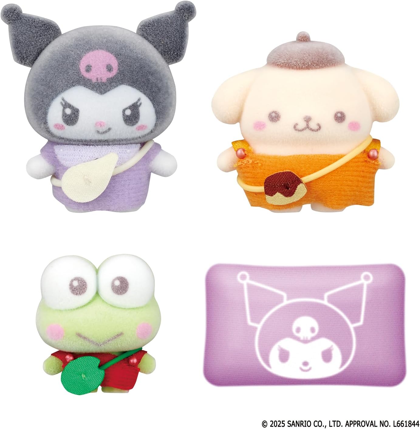 Bandai Petitomo Sanrio Characters, Kuromi & Pom Pom Plum & Kerokeropi Sanrio Characters