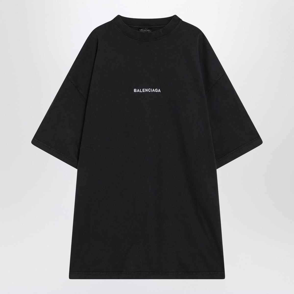 Balenciaga バレンシアガは、黒いドライフリースのユニフォームマーチTシャツをフェードしました - Image 2