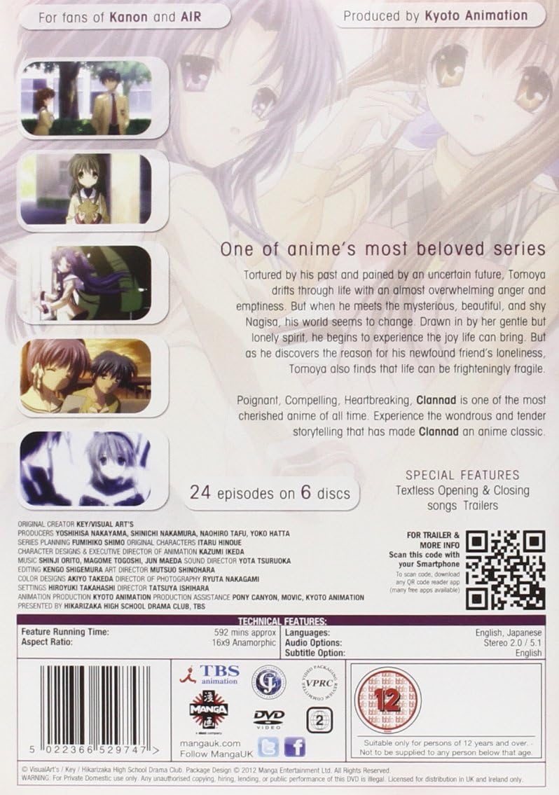 CLANNAD -クラナド- 第1期 コンプリート DVD-BOX (全24話, 592分) 京都アニメーション アニメ [DVD] [Import] [PAL, 再生環境をご確認ください]