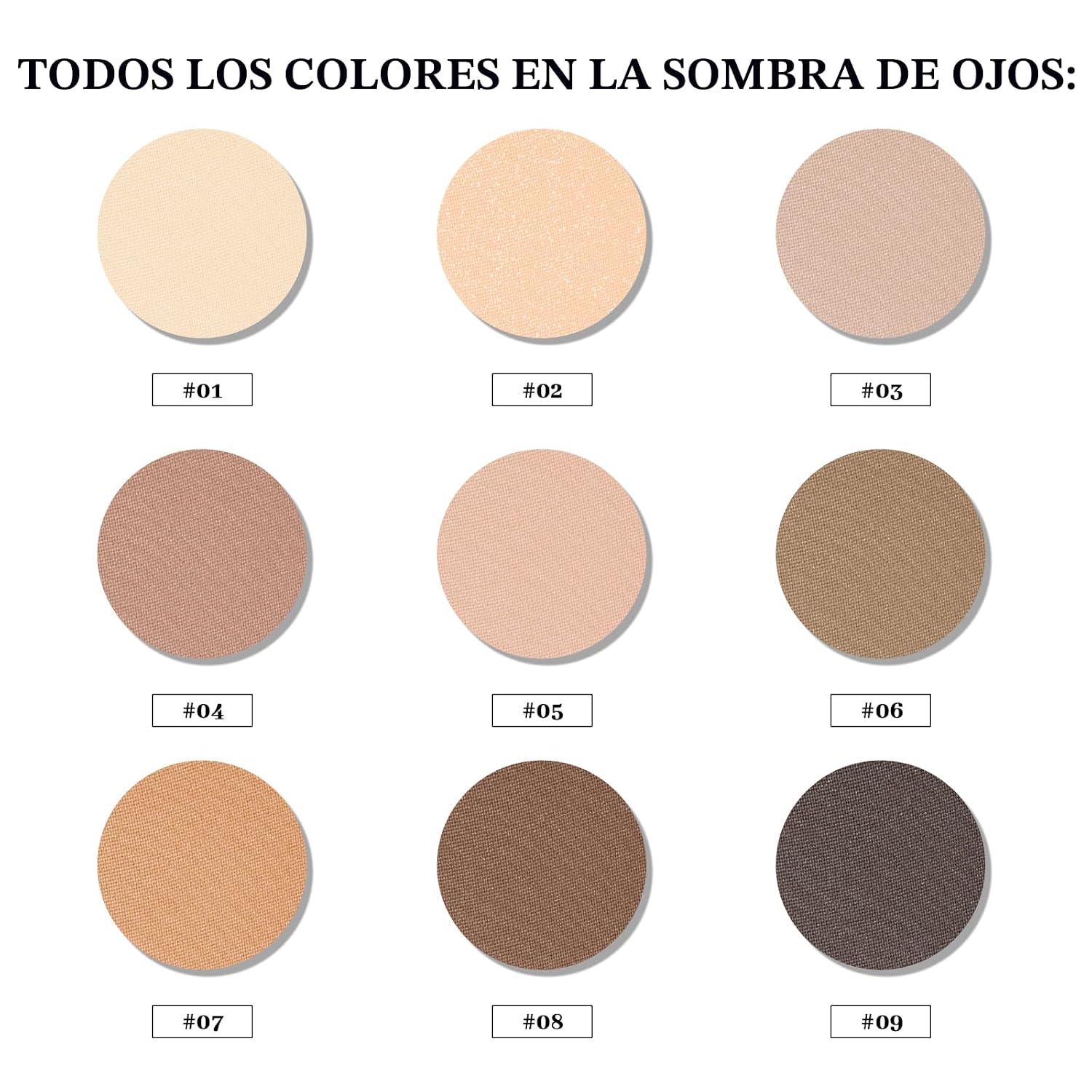 MYSTER ROSEY Paleta de sombra de ojos neutra, paleta de sombra de ojos nude, paleta de maquillaje de sombra de ojos mate con espejo, uso duradero, vegano, libre de crueldad, 0.5 onzas
