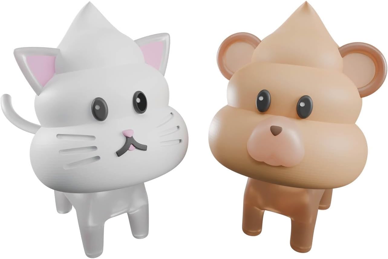 【Set Purchase】Bandai Spirits Clay Model Kit Unco's Days Animal Poop Set 1 Cat & Bear + Salaryman Poop'