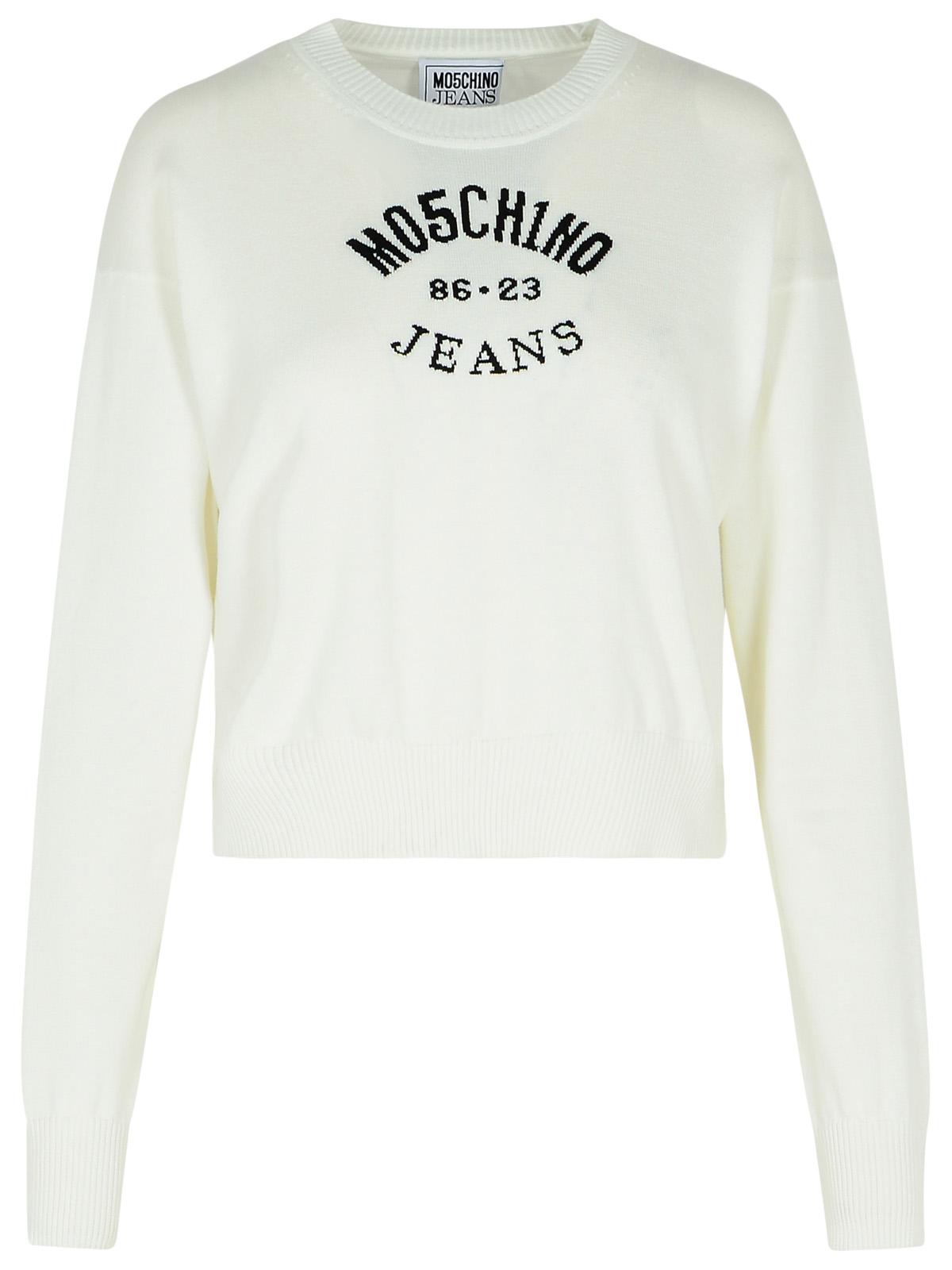 Moschino モスキーノジーンズホワイトコットンセーター - Image 2