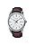 Casio MTP-VD03L-5A Men's Standard Brown Leather Band White Dial Three-Hand Analog Watch in White, White, Made in Japan, white, Made in Japan