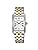 Seiko SWR087 Women's Wristwatch, Rectangle Face, Quartz, Silver Gold Combi, Overseas Model, Bracelet Type