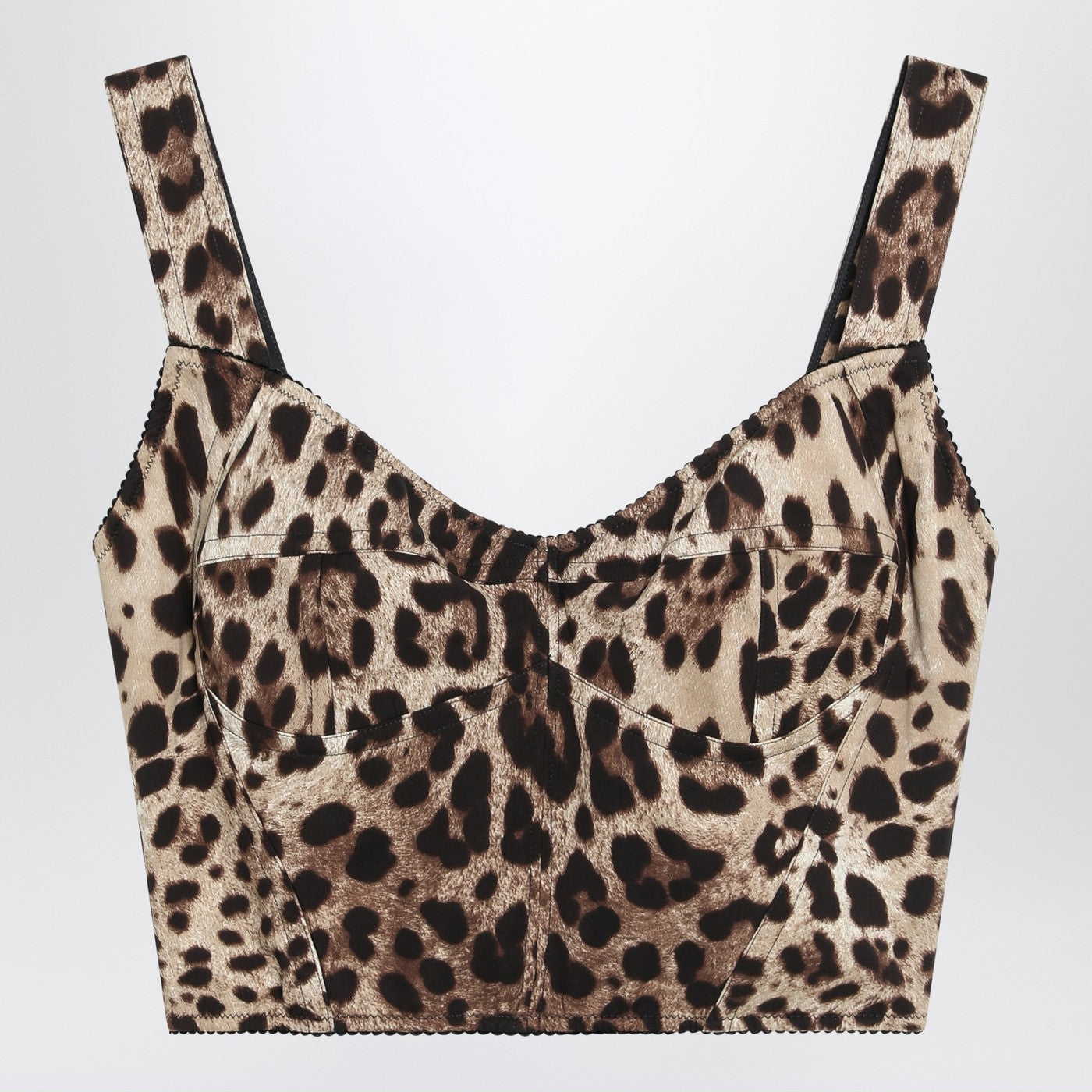 Dolce  Gabbana Leopardプリント付きDolce＆Gabbana Charmeuse Bustier - Image 2
