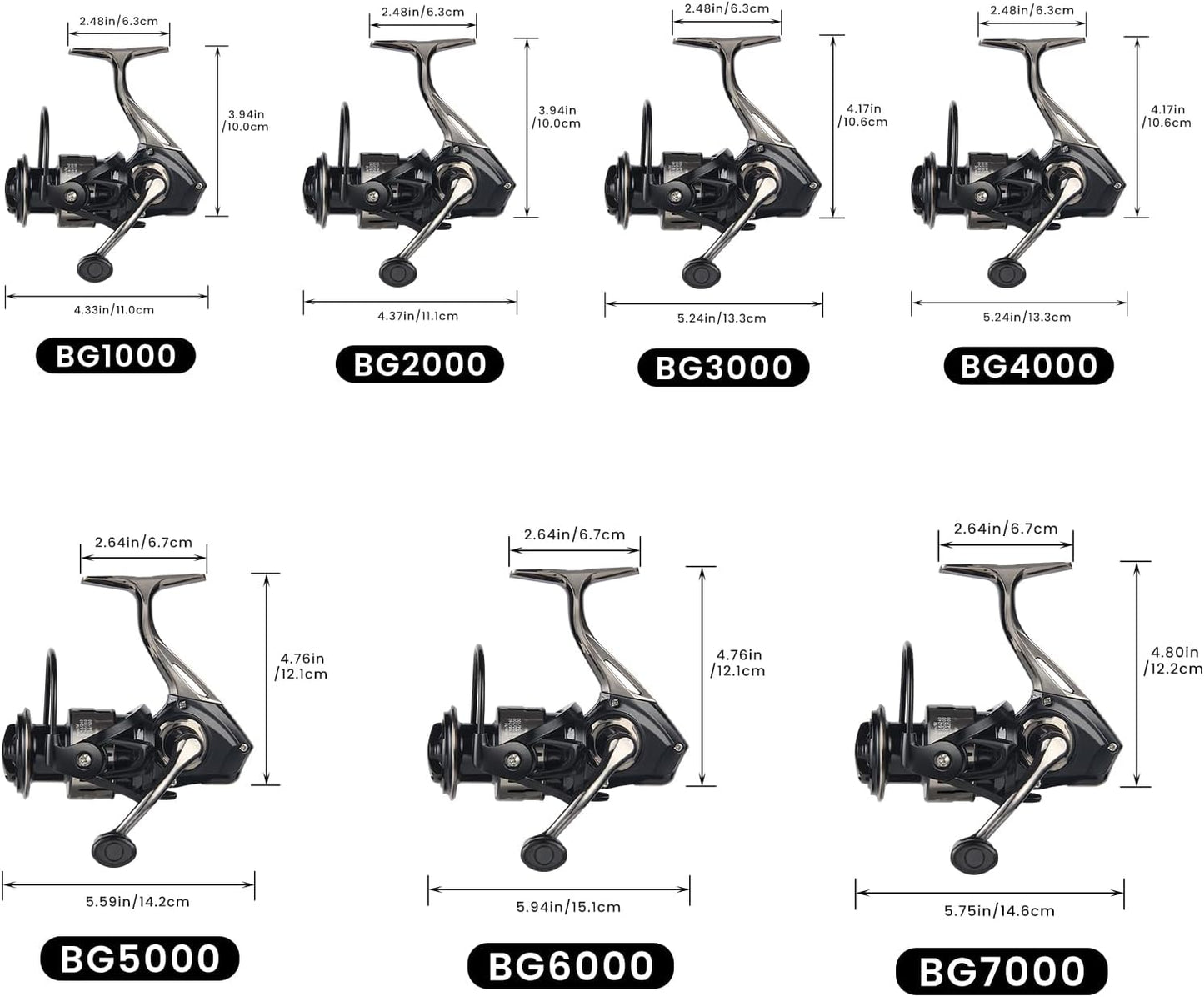 HAUT TON Spinning Reel 8000/9000/10000/12000/14000 Series 17+1BB Graphite/Metal Frame Surf Fishing Reel 4.8:1 Gear Ratio 55lb Drag Medium/Heavy Long Casting Coastal Offshore Saltwater Monster Fish
