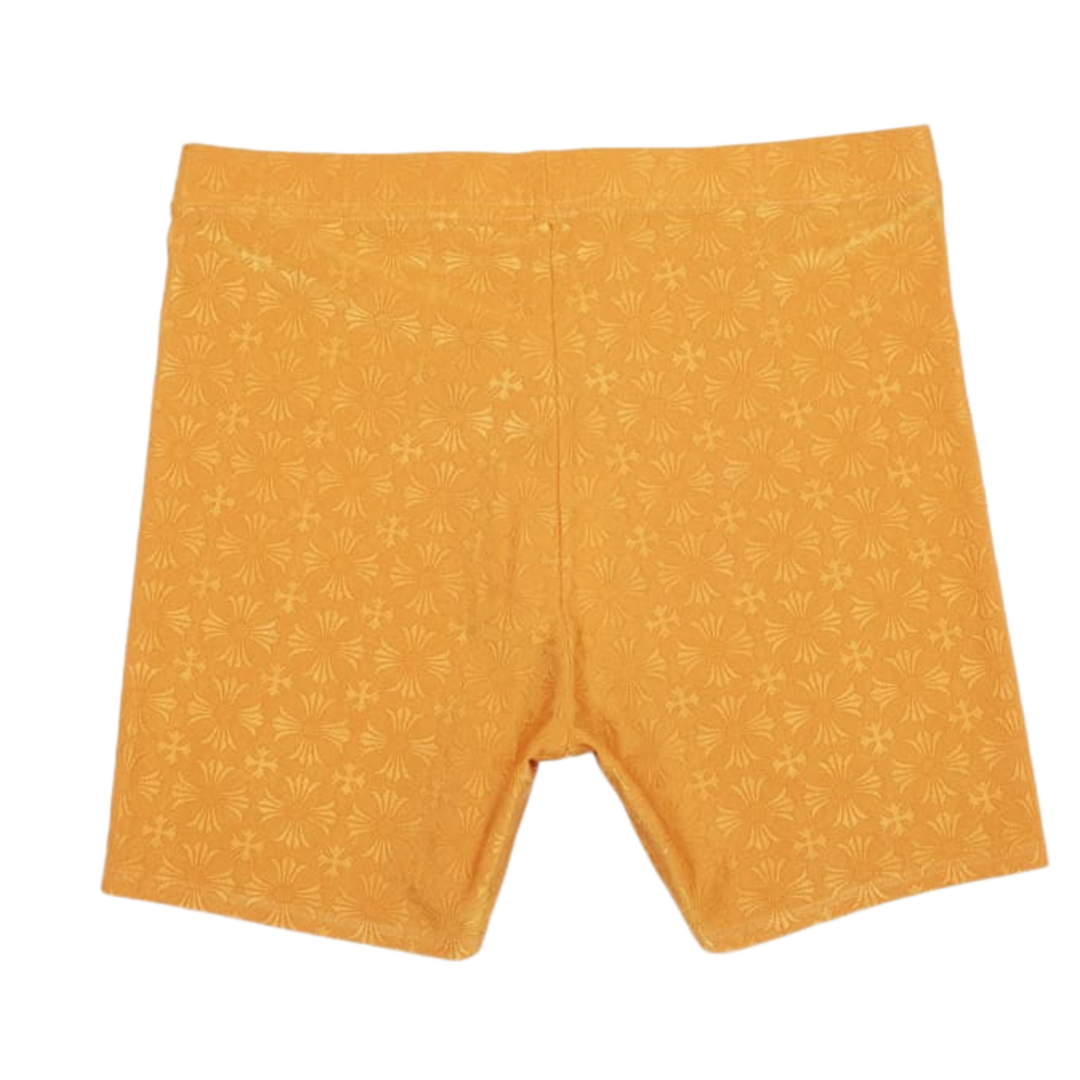 CHROME HEARTS 'YELLOW' EMBOSSED CROSS SHORTS
