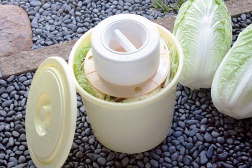 Risu Pickle Press Lid for Model 15 Pickling Crock, Round, Ivory