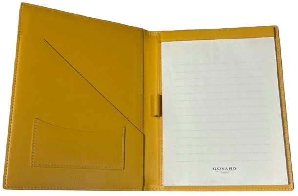 GOYARD 'YELLOW' THABO NOTEBOOK HOLDER 85 (SMALL)