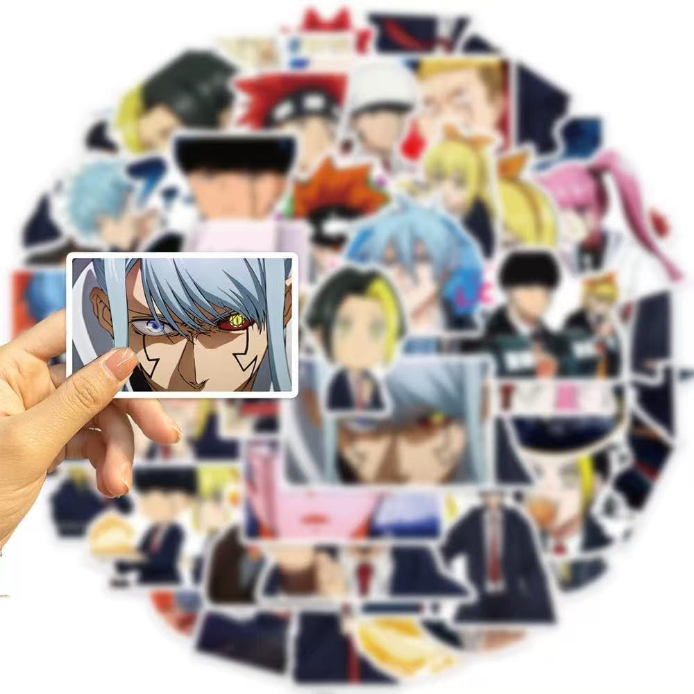 For Mushle Stickers, Set of 50, Cute Anime for Mushle Stickers, Suitcase Stickers, Stationery Stickers, Waterproof Decals, Cute, Stylish, Manga, DIY Stickers, Popular, Anime, Moe Goods, Gift