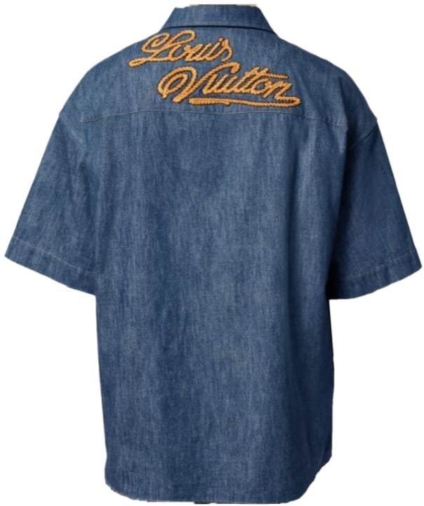 LOUIS VUITTON 'ROPE LOGO' DENIM TOP