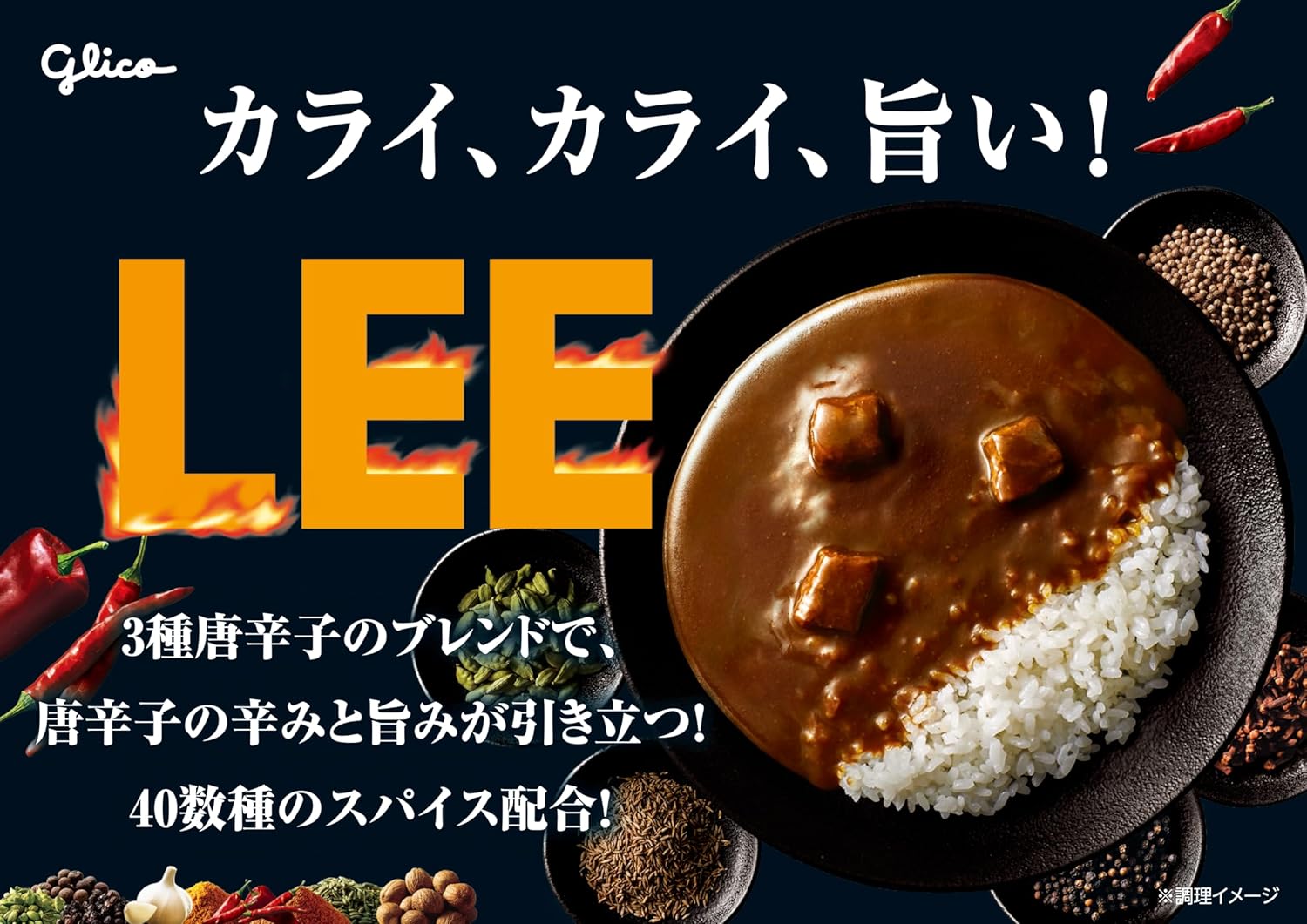LEE Beef Curry Spicy x30 180g×10 Pack Ezaki Glico (Extra Spicy/Very Spicy/Spicy/Spice/Room Temperature Storage/Retort/Assortment/Lee)