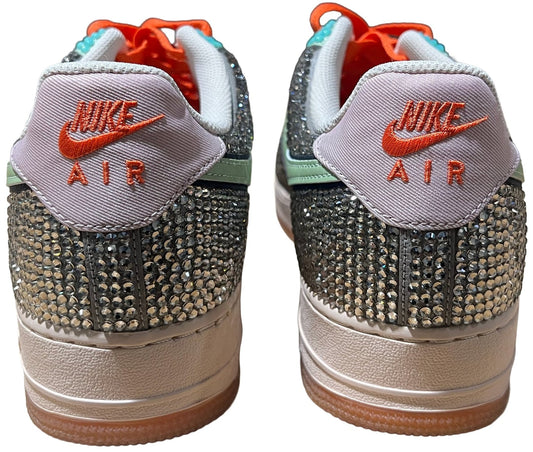 BOSSI 'ORANGE AND PASTELS' RHINESTONE SNEAKERS