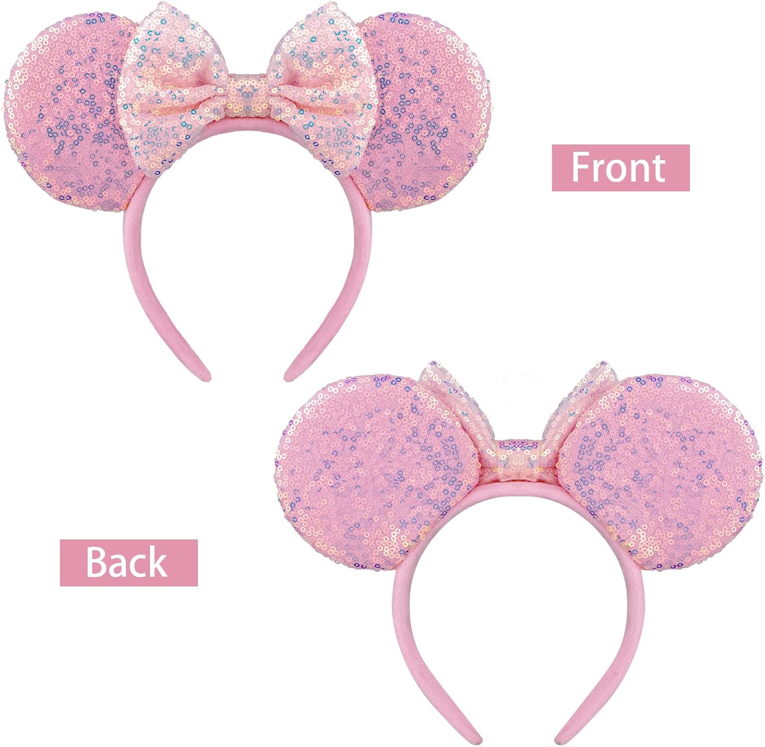 DRESHOW Mouse Ears Bow Sequins Party Decoration Cosplay Costume for Girls and Women