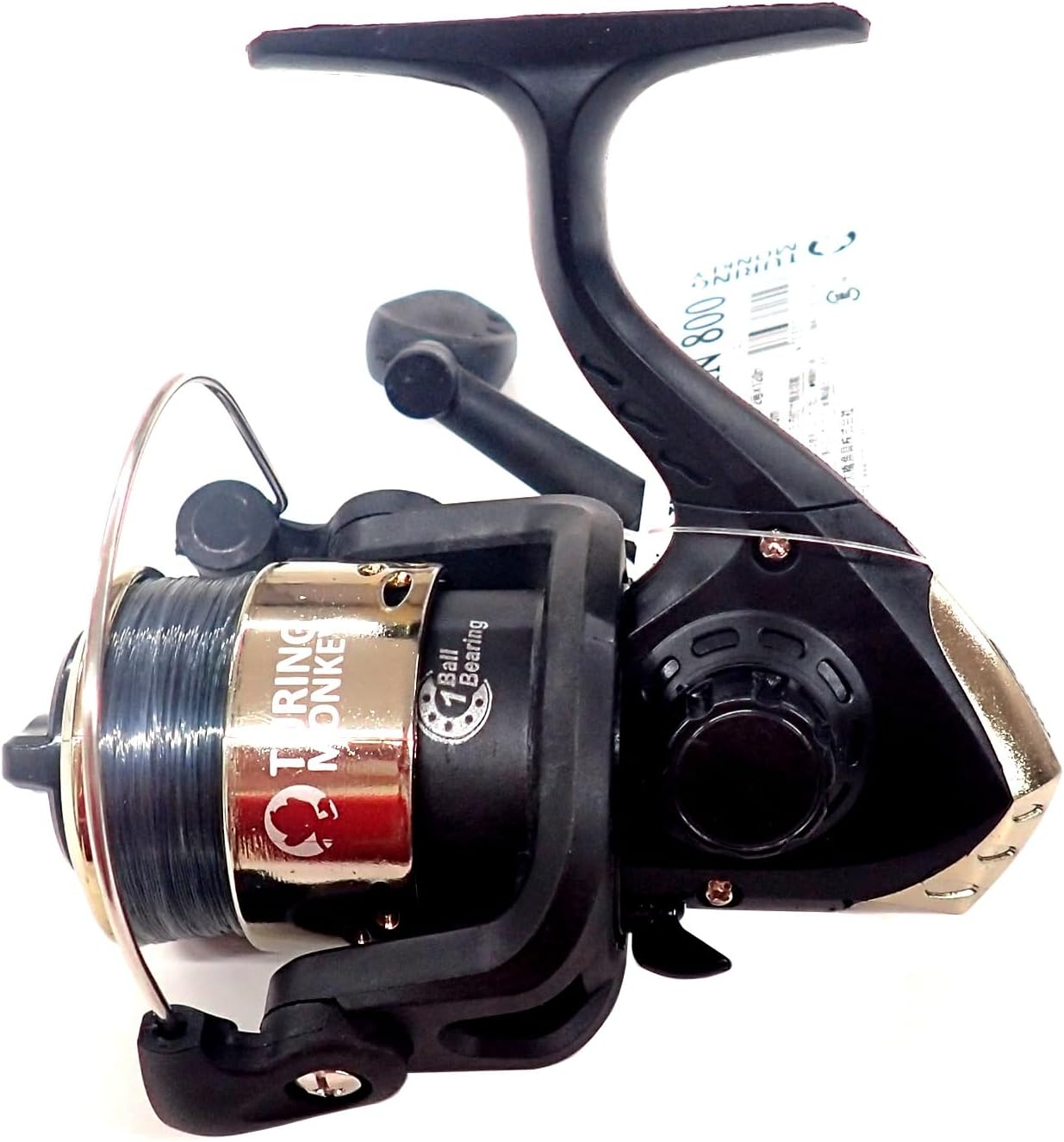 Turing Monkey(ツリングモンキー) ツリモン 糸付スピニングリール エントリースピン 800 ガンメタ