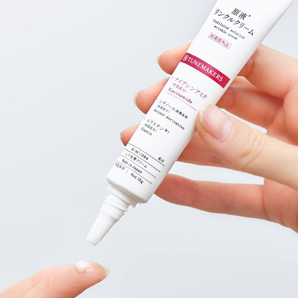 TUNEMAKERS Wrinkle Improvement Cream, Quasi-drug, Solution Wrinkle Cream, 0.5 oz (15 g) (Approx. 1.5 - 2 Months) Niacinamide, Retinol, Elastin