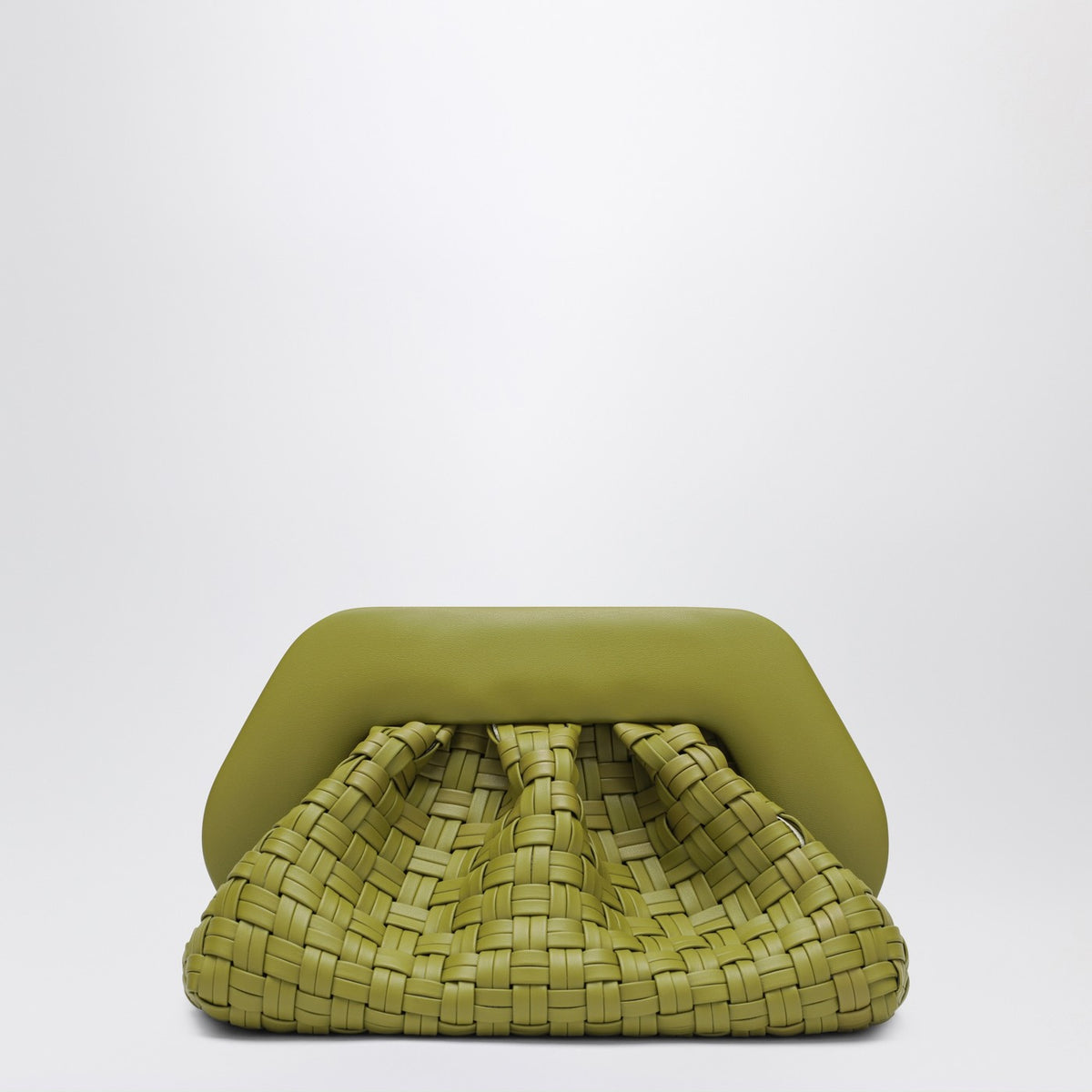 Themoire テモイレキウイ色の編み編みクラッチティア - Image 2