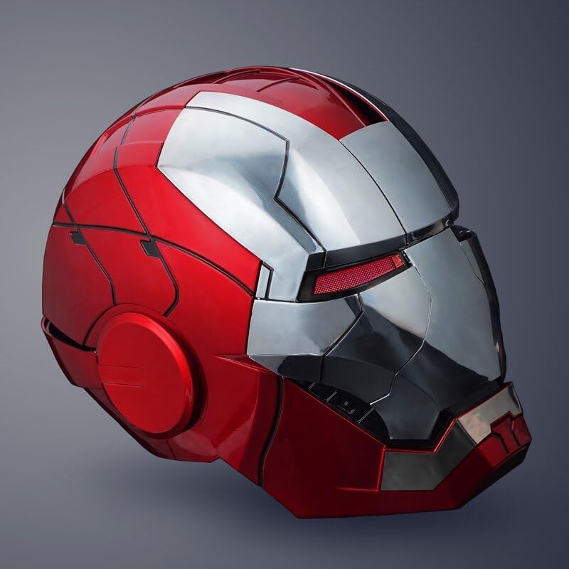 Marvel Studios MK5 Tony Stark Automatic Opening and Closing Iron Man Mask, Mark 5 Helmet, Wearable, LED, Cosplay, Electric, Moving, Automatic