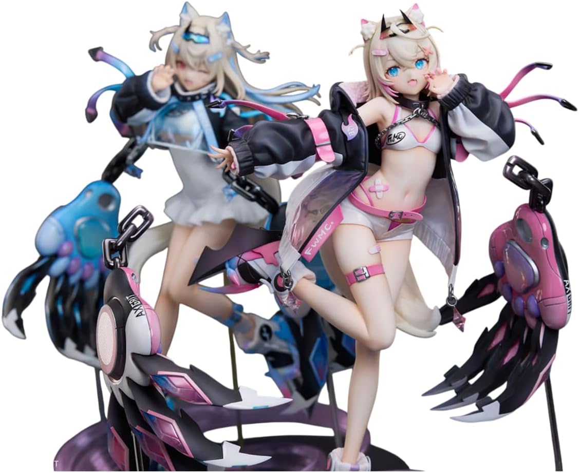 Deluxe Edition Design Coco Holo Live English -Advent- Fuwawa Abyss Guard & Mokoco Abyss Guard "AXGRIT" Version, 1/7 Scale, Total Height Approx. 10.6 inches (270 mm), ABS & PVC Pre-painted Complete