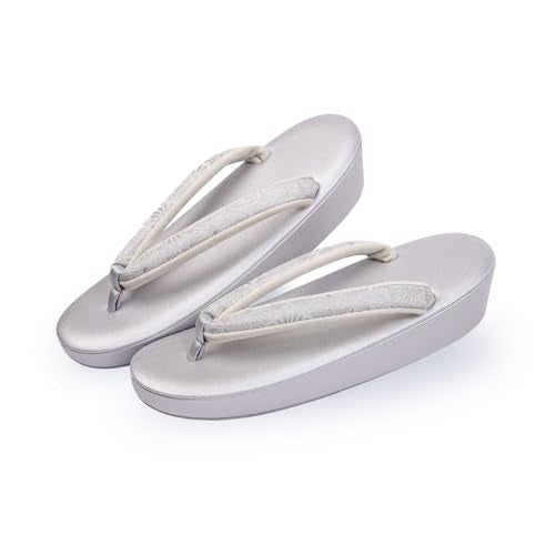 Amemari Women's Formal Zori Sandals, Made in Japan, No Pain, Super All-Purpose Zori Sandals, Thick Front, Cork, Lightweight, Sobi, Plain, Nishijin Textile, Thong, Dresses, Silk Eyes, High Quality,