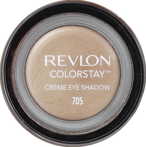Revlon Sombra de ojos en crema ColorStay, maquillaje de ojos de 24 horas, fórmula de crema altamente pigmentada en acabados mate y brillantes mezclables, 705 Crème Brûlée, 0.18 onzas