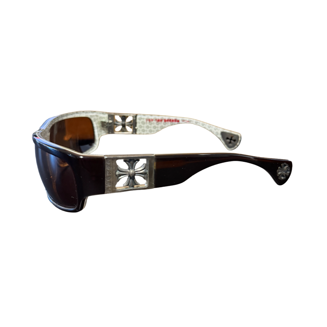 CHROME HEARTS 'REJECTED' BROWN SUNGLASSES