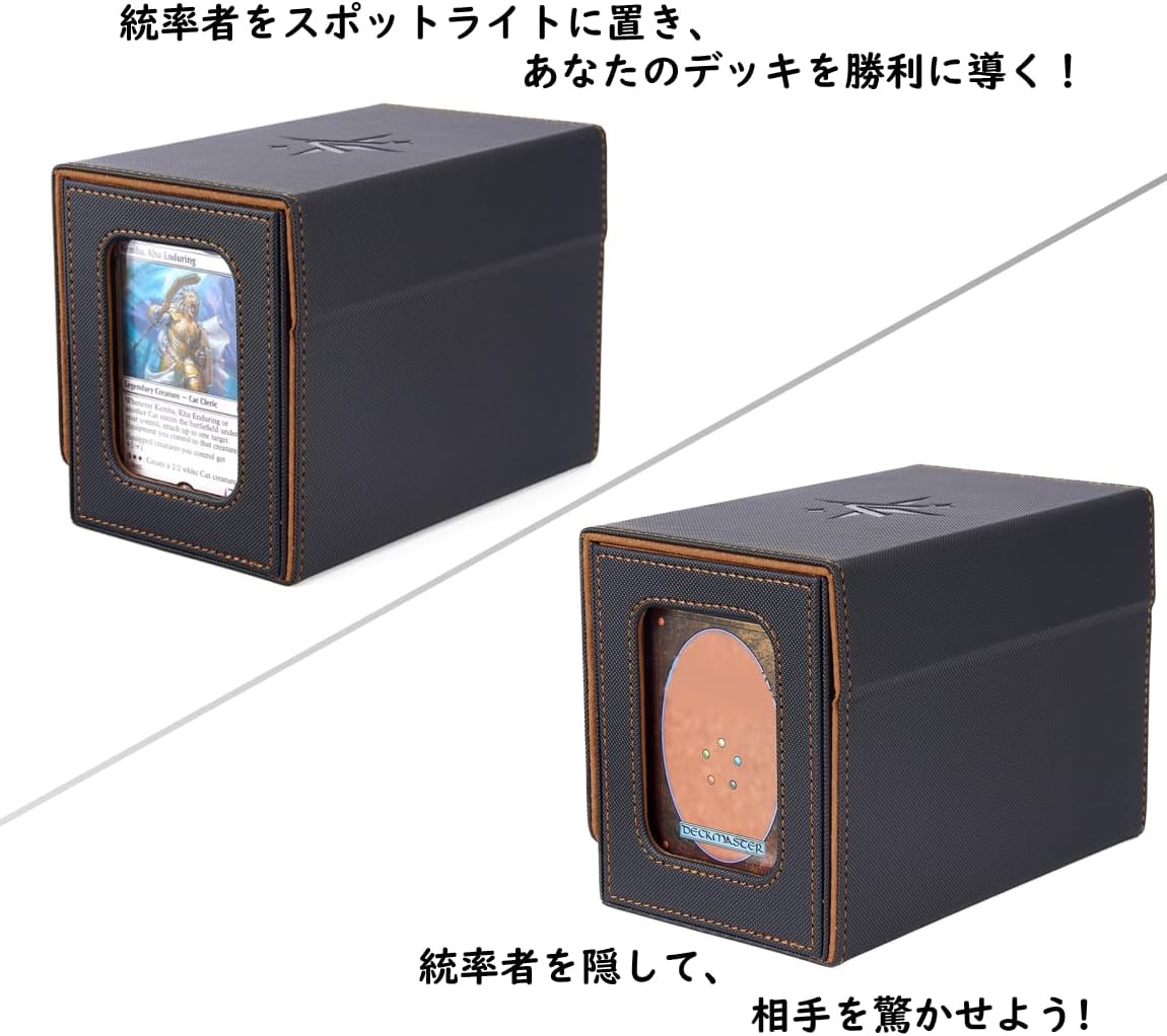 Venssu Deck Case, Trading Card Case, Card Display Window, Dice Box, Holds 200 Cards, Includes 2 Dividers and 1 Magnetic Loader, Compatible with "MTG Yu-Gi-Oh! Pokemon, Duema, Various Card Game Box"