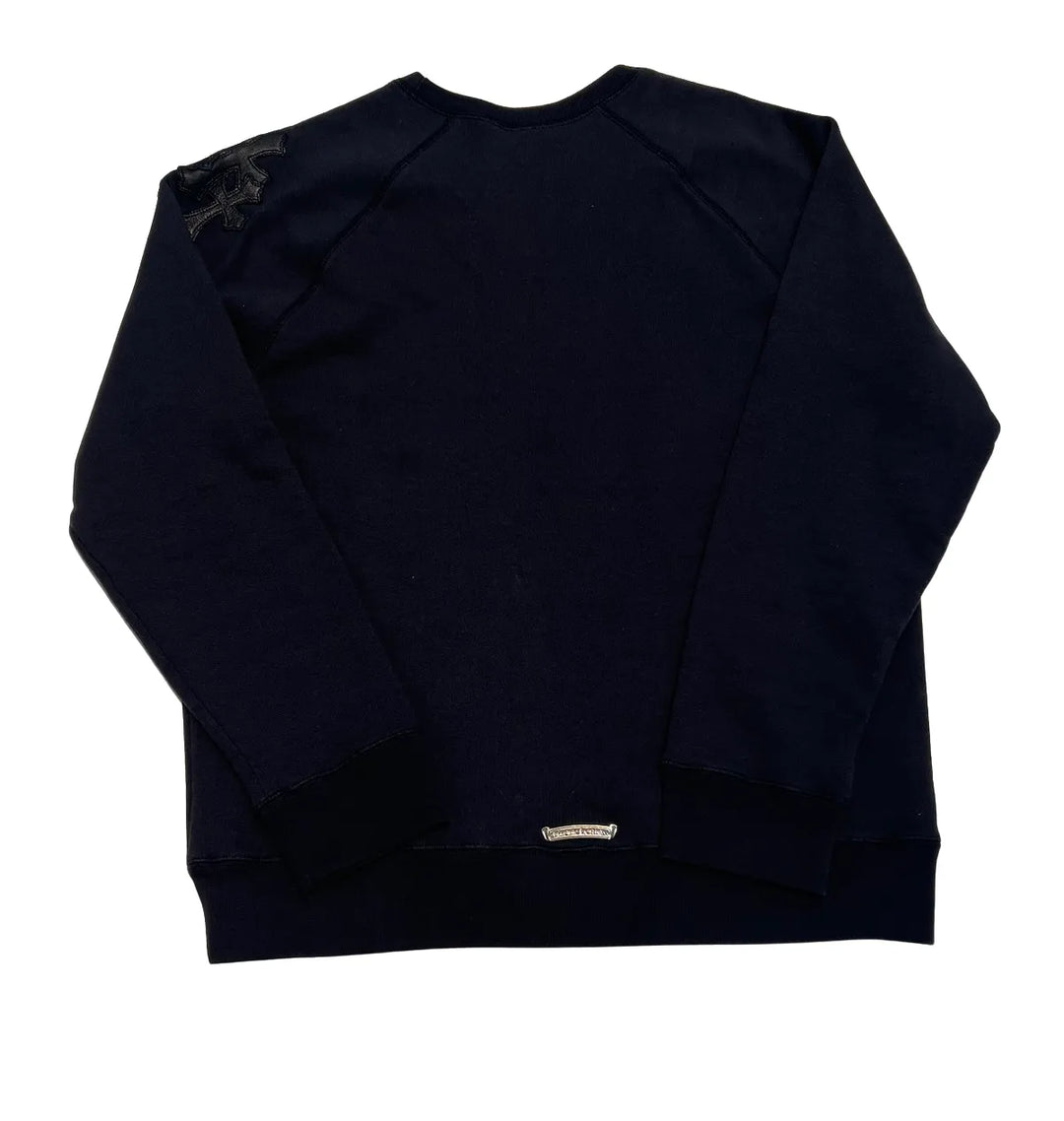 CHROME HEARTS 'BLACK 3 PATCH' PAPER JAM CREWNECK