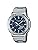 Casio G-Shock Octagon Navy Blue Stainless Steel Watch GM2110D-2B, Silver, Modern, Silver, Modern