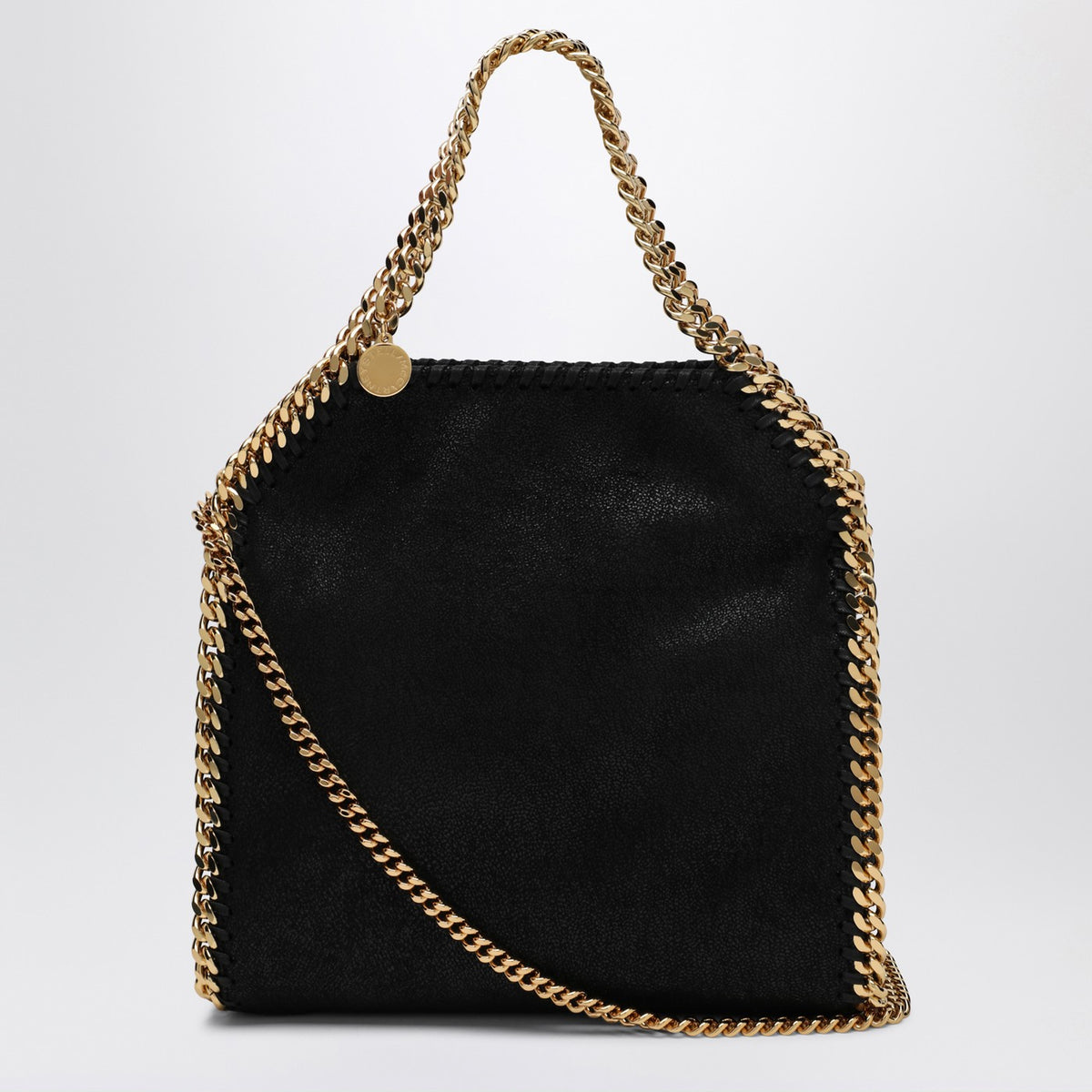 Stella Stella Mc Cartney Black/Gold Falabellaミニトートバッグ - Image 2