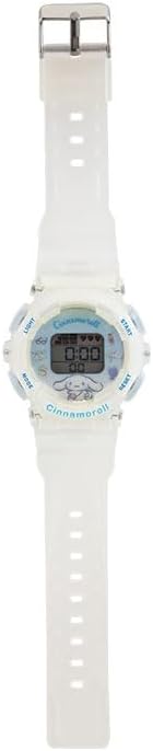Sunflame CR3C0003-CNC Wristwatch, J-Axis Sanrio Cinnamorol, Digital Watch, Backlight, Alarm Function, For Girls, Clear