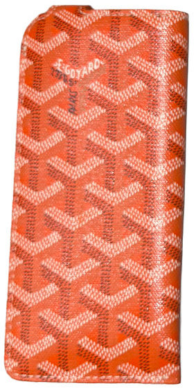 GOYARD 'ORANGE' MONTMARTRE PM GLASSES CASE