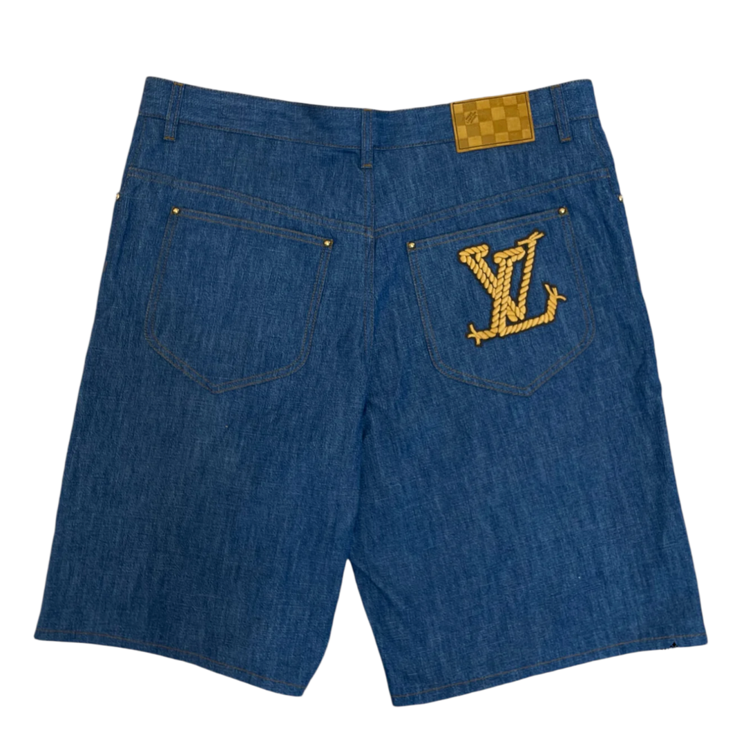 LOUIS VUITTON 'WESTERN EMBROIDERED CHAMBRAY' SHORTS