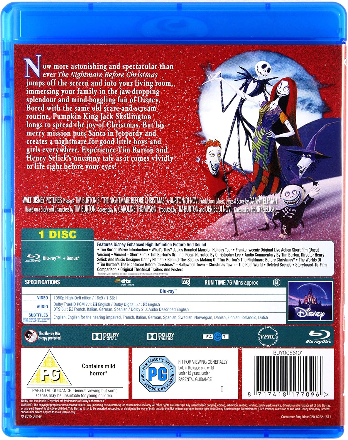 The Nightmare Before Christmas [Blu-ray]