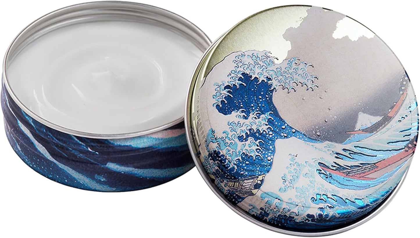 Daily Aroma Hokusai Kayuu Multi Cream, Wave Fuji 1.8 oz (50 g), Scented by Yuzu Essential Oil | デイリーアロマジャパン 葛飾北斎 富嶽三十六景 凱風快晴 神奈川沖浪裏 ユズセラミド ユズ果実エキス マルチバーム 全身 保湿 さらさら 和雑貨 日本製 精油 柚子 お土産 ギフト プレゼント 保湿クリーム 富士山 グッズ