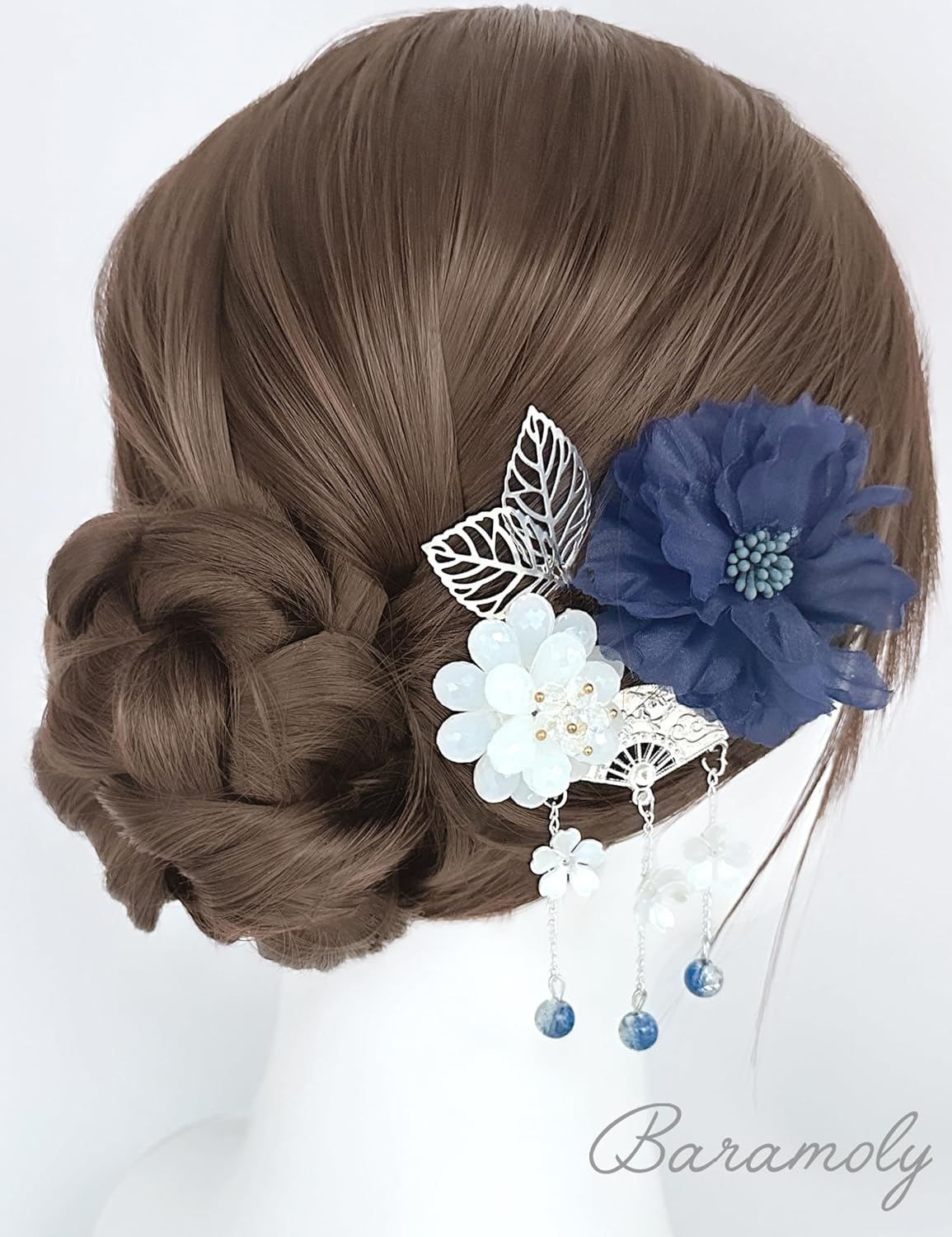 Baramoly Hair Ornament, Cute, Swaying Pearl Charm, Coming of Age Ceremony, Shichi-Go-San Fireworks Display, Yukata, Front Photography, Graduation Ceremony, Kindergarten Entrance Ceremony, Bride