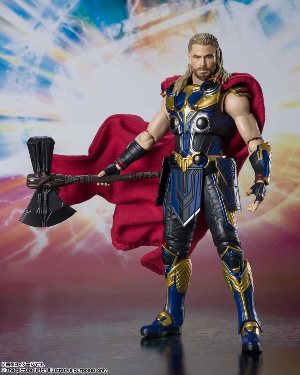 BANDAI SPIRITS S.H. Figuarts Marvel Mighty Thor (Thor/Love & Thunder) Approx. 6.5 inches (165 mm), ABS & PVC & Fabric, Pre-painted Action Figure