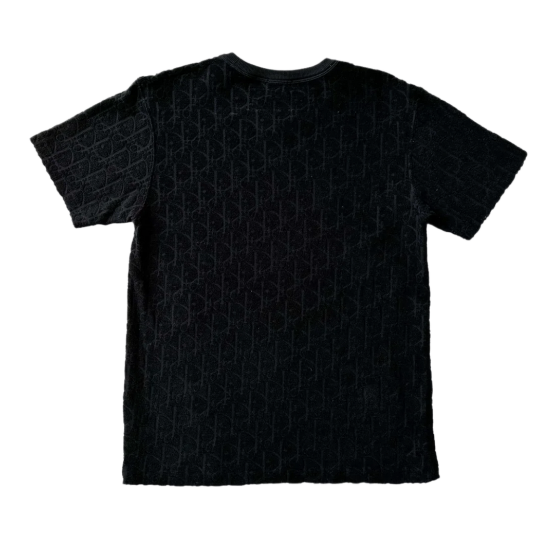 DIOR 'BLACK' OBLIQUE TERRY CLOTH TEE