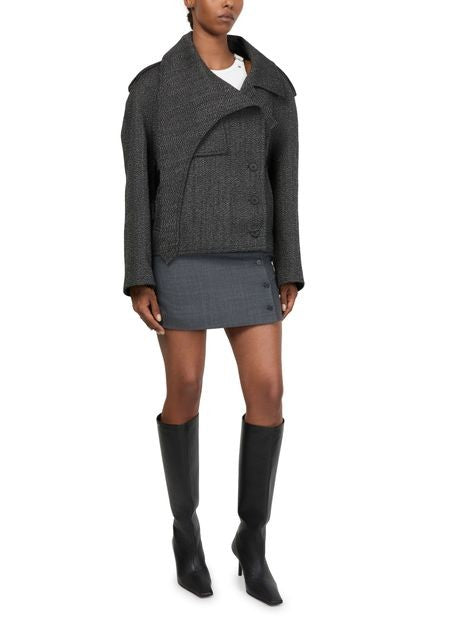 COURREGES Oblique caviar wool coat - Image 2