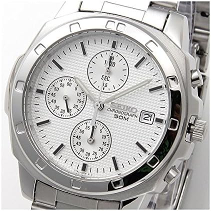 SEIKO SND187P Chronograph Wristwatch Silver Fashion Wristwatch Men's (Men) [Parallel Import]